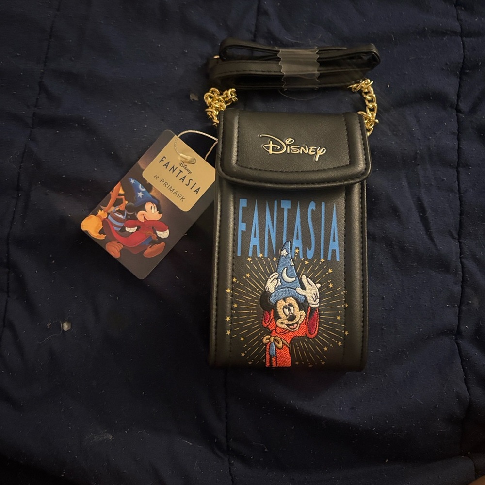 Primark Black Fantasia Mickey Crossbody Bag with Blue and Red